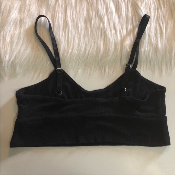 Athleta Well Rested Ribbed Black Bra | Size Small - Picture 3 of 5